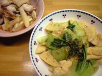 チンゲン菜と竹の子のおかか炒め